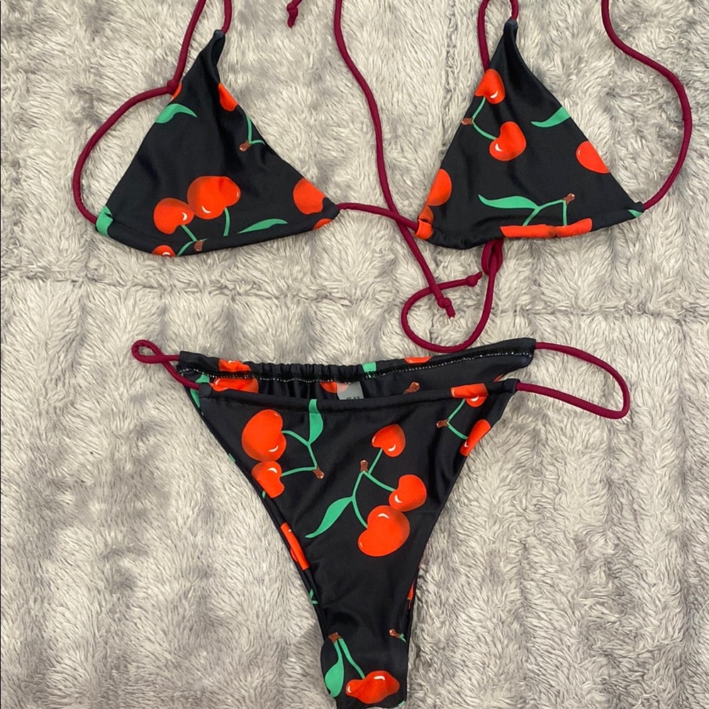 Cherry Print Bikini Set